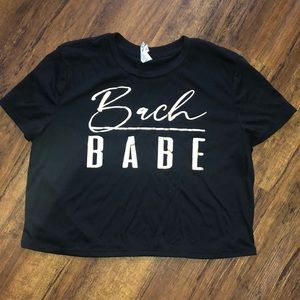 Bach Babe Black Crop Tee